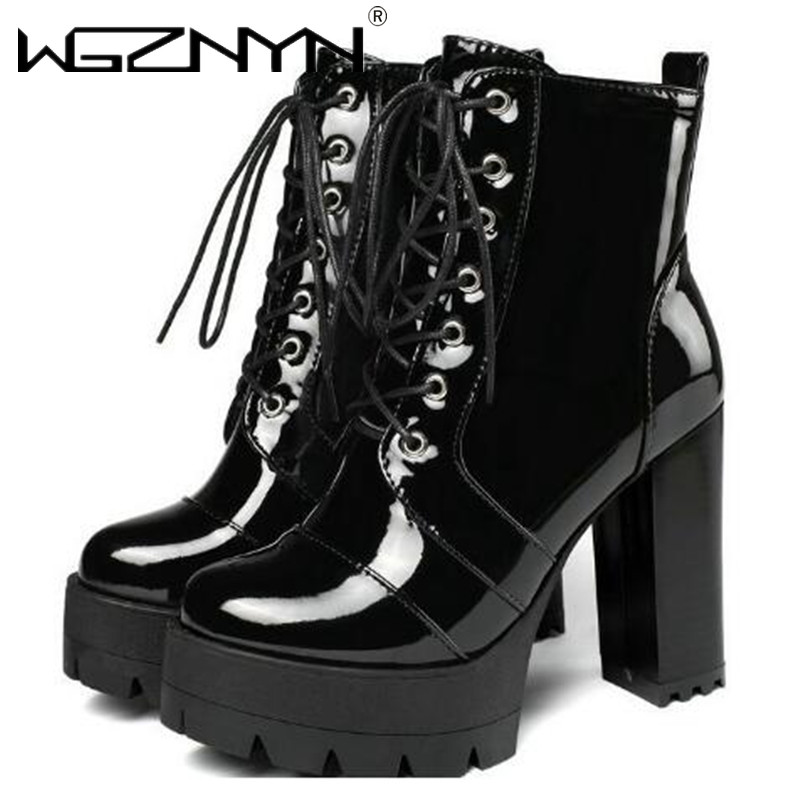 Women'S Shoes Chelsea - 2025년형 두꺼운 굽의 여성용 에나멜 가죽