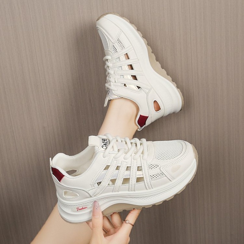 Platform Sneakers Chunky - 여성용 운동화 라운드 토 청키 솔