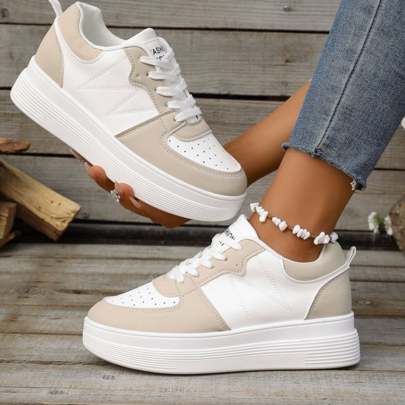 Platform Sneakers Chunky - 여성용 플랫폼 스니커즈 라운드 토 청키