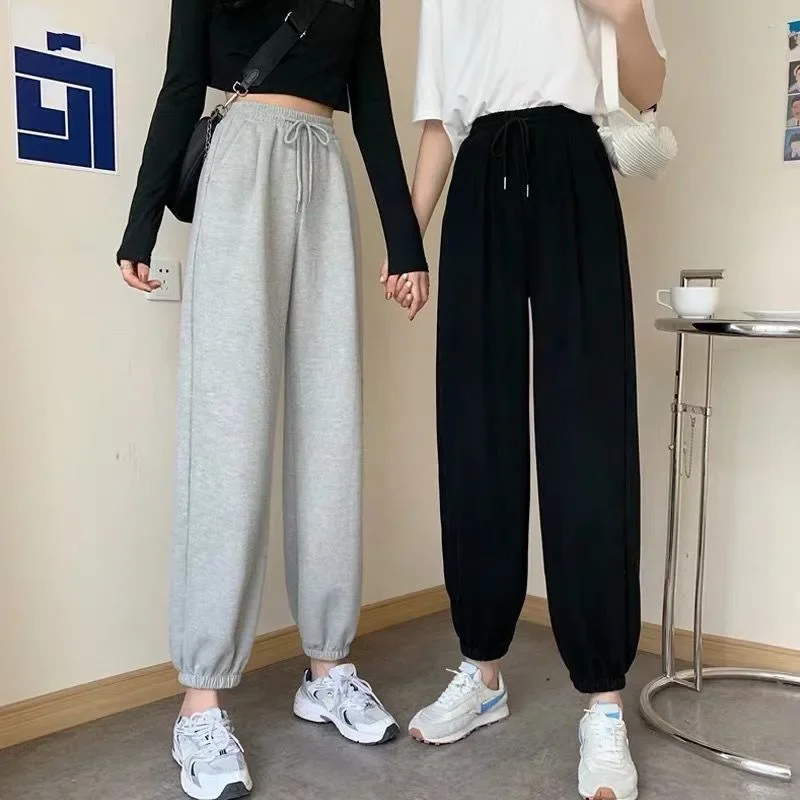 Women Shoes Joggers - 조거 스포츠 힙합 러닝 팬츠, 드로스트링