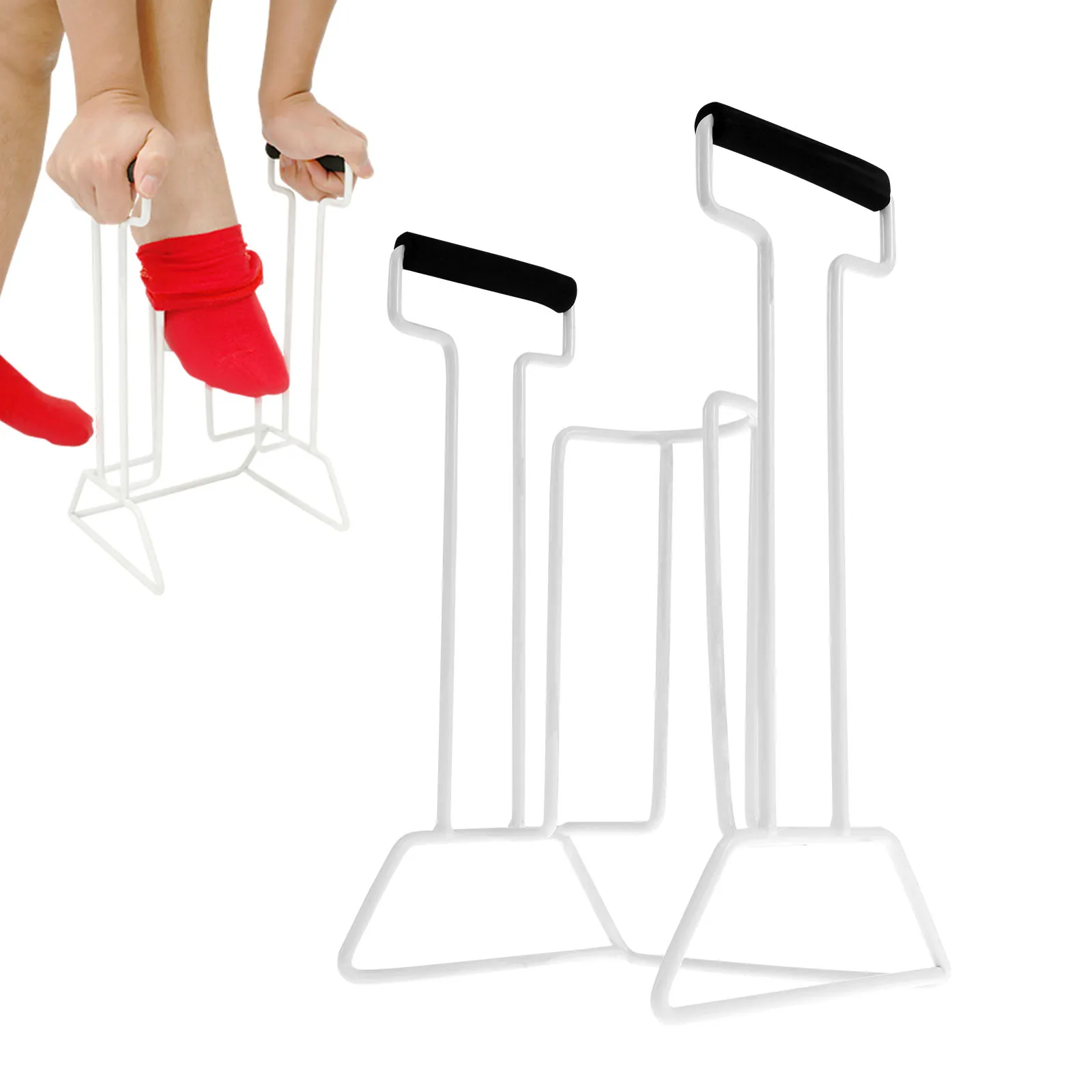 Women Shoes Types - 압축 대형 양말 보조 도구를 착용하는