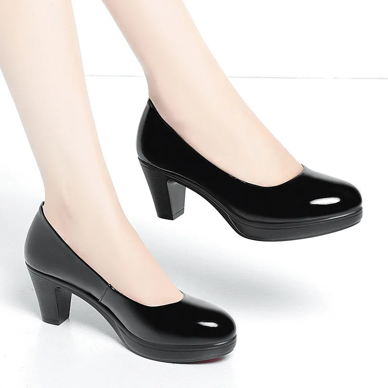 Patent Leather Pump - 6cm 8cm 플러스 사이즈 34-42 우아한