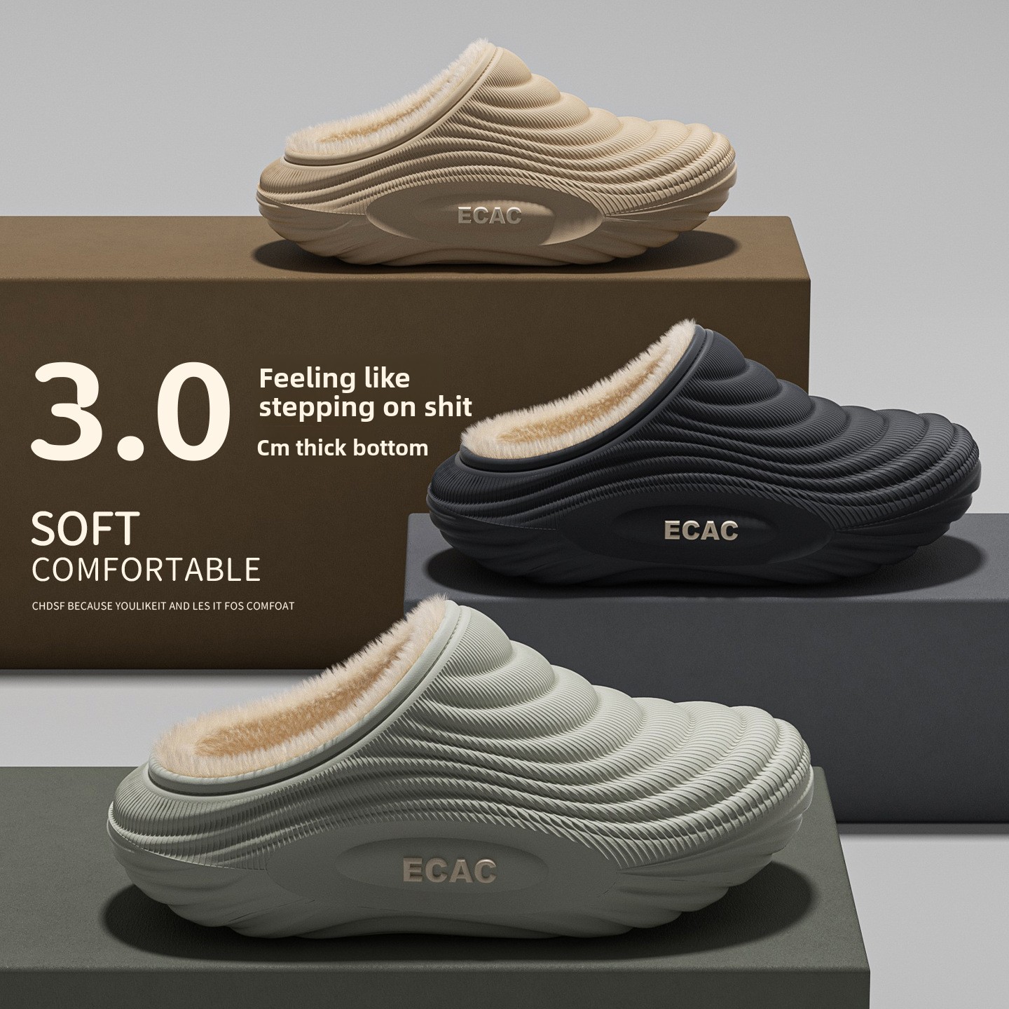 Women'S Shoes Water Resistant - 따뜻한 롱 플러시 방수 에바 실내