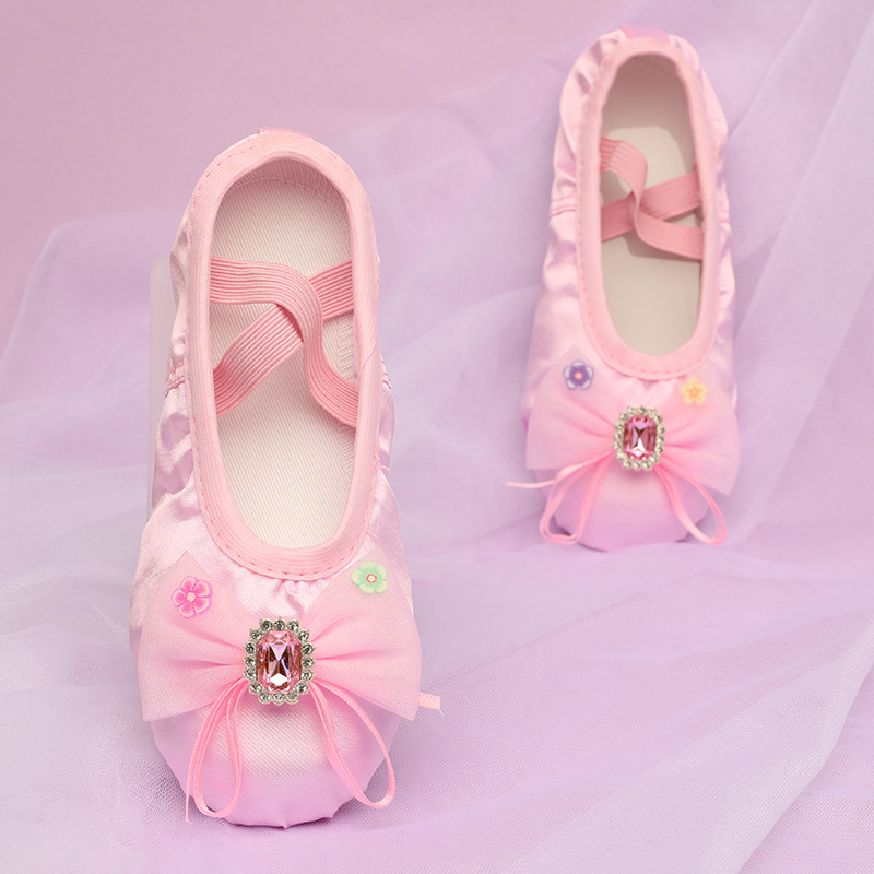 Women'S Xc Shoes - 여아 꽃무늬 댄스 슈즈 부드러운 밑창
