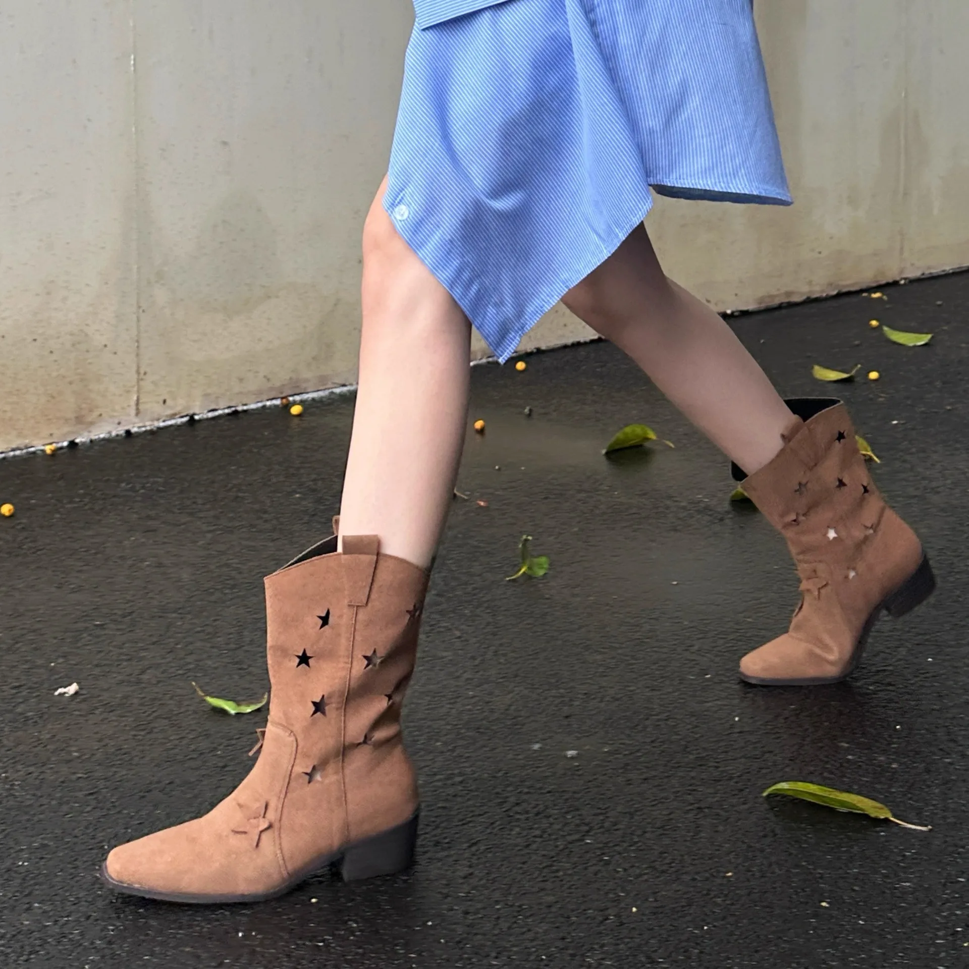 Women'S Shoes Vegan - 여성용 여름 레트로 라운드 토 청키
