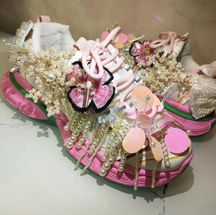 Women Shoes Store - 공주 스타일 진주 비즈 장식 태슬
