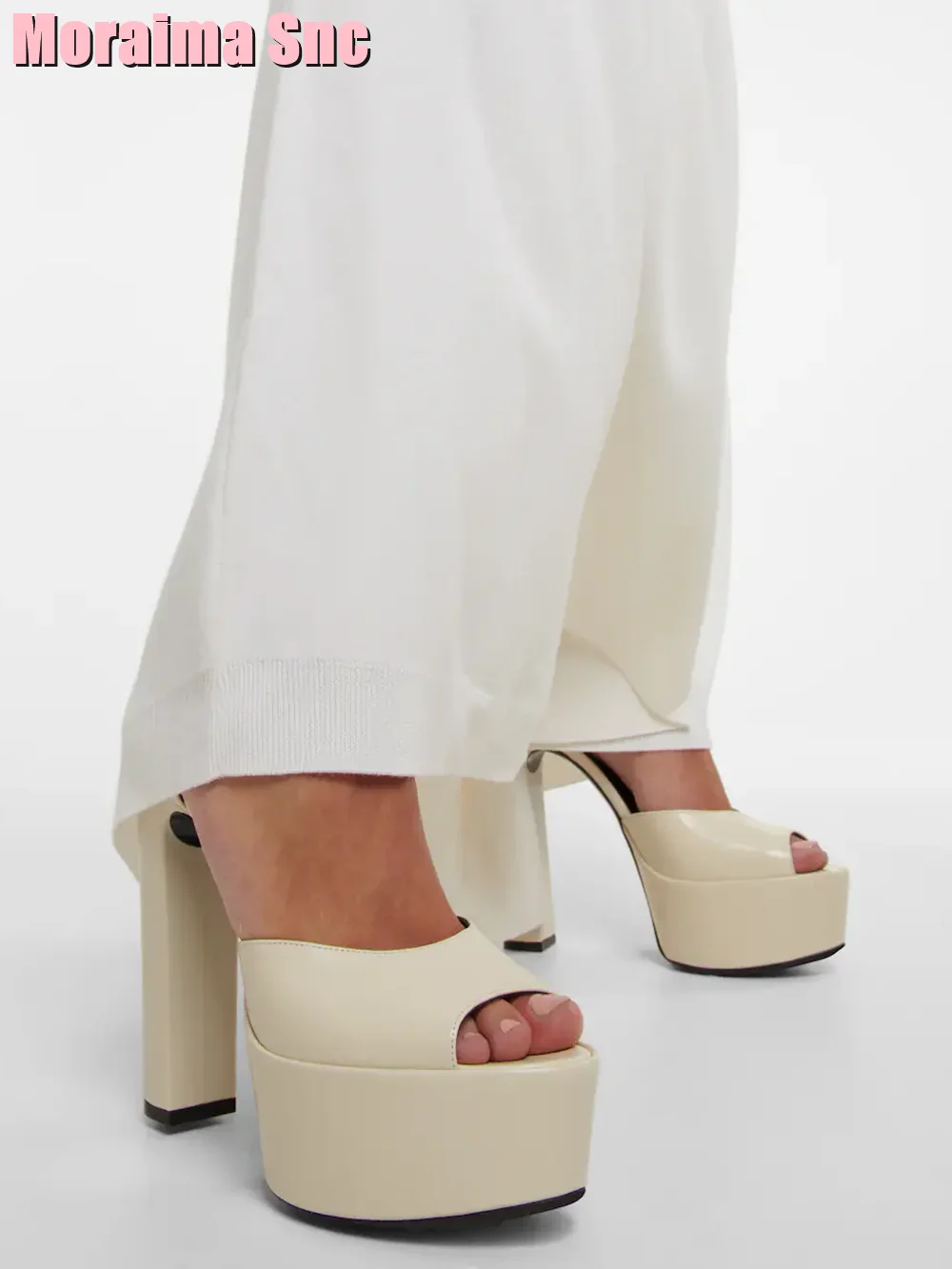 Platform Sneakers Chunky - 핍 토 플랫폼 특허 가죽 샌들