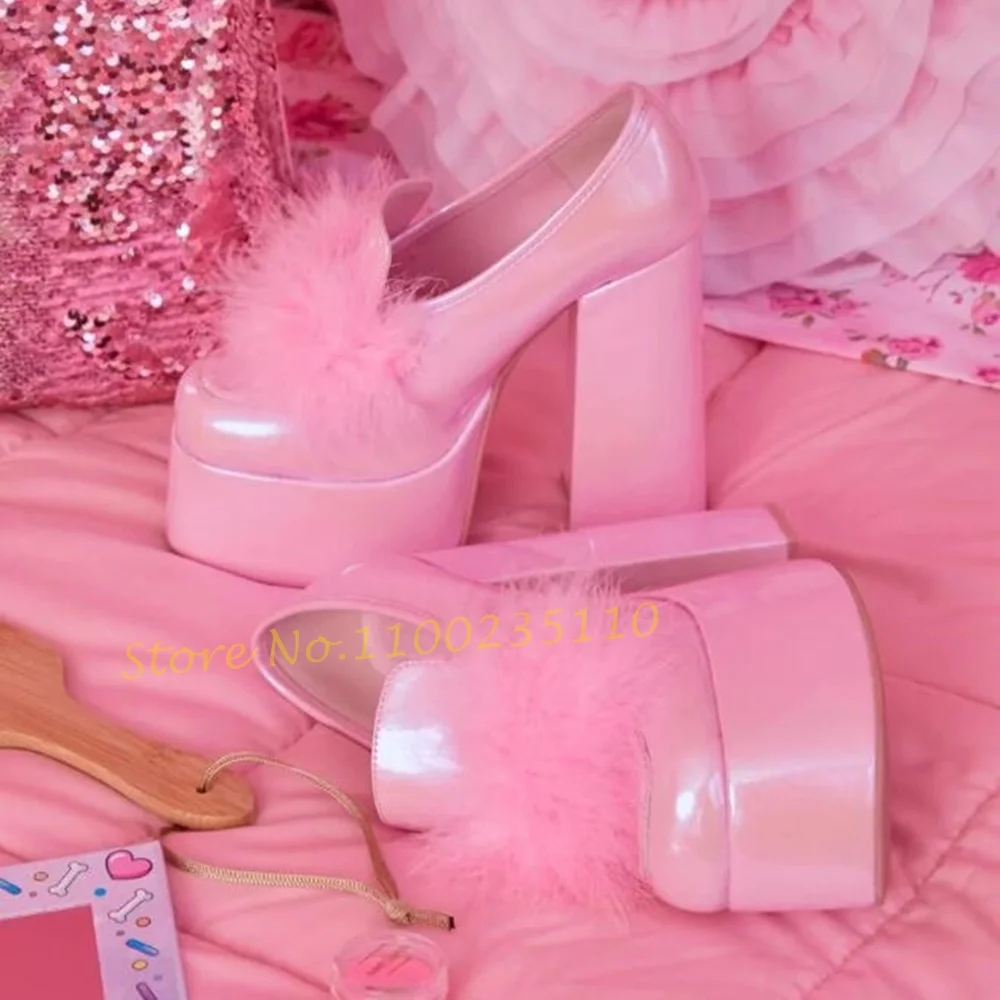 Women'S Shoes Vegan - 여성용 핑크 폼 플랫폼 로퍼 슈즈,