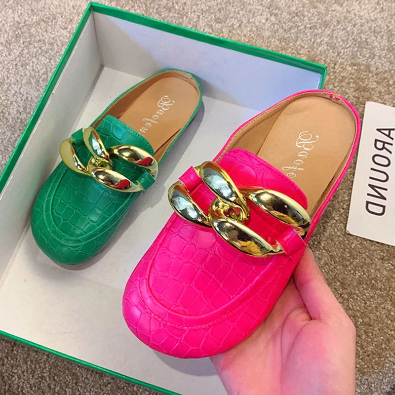 Gold Chain Sandal - 패션 여성 슬리퍼 플러스 사이즈 골드