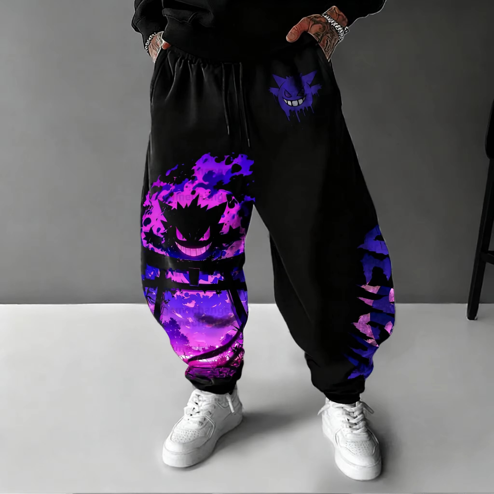 Women Shoes Joggers - Y2K 2026 포켓몬 Gengar 코튼 스위트