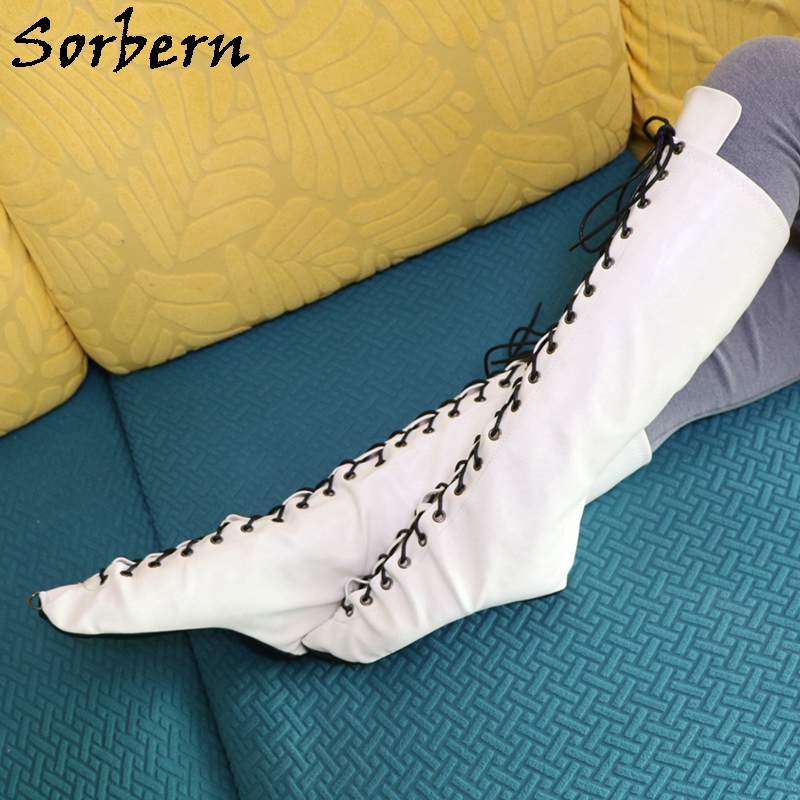 Women'S Shoes Vegan - Sorbern 화이트 발레 Heelless 부츠 커버