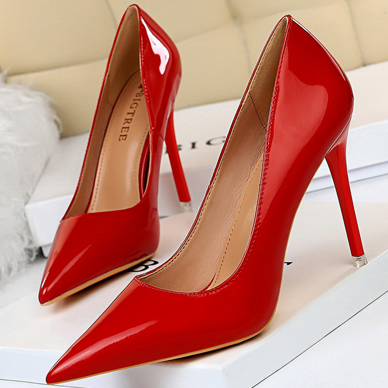 Patent Leather Pump - 빅트리 슈즈 에나멜 가죽 여성 펌프스