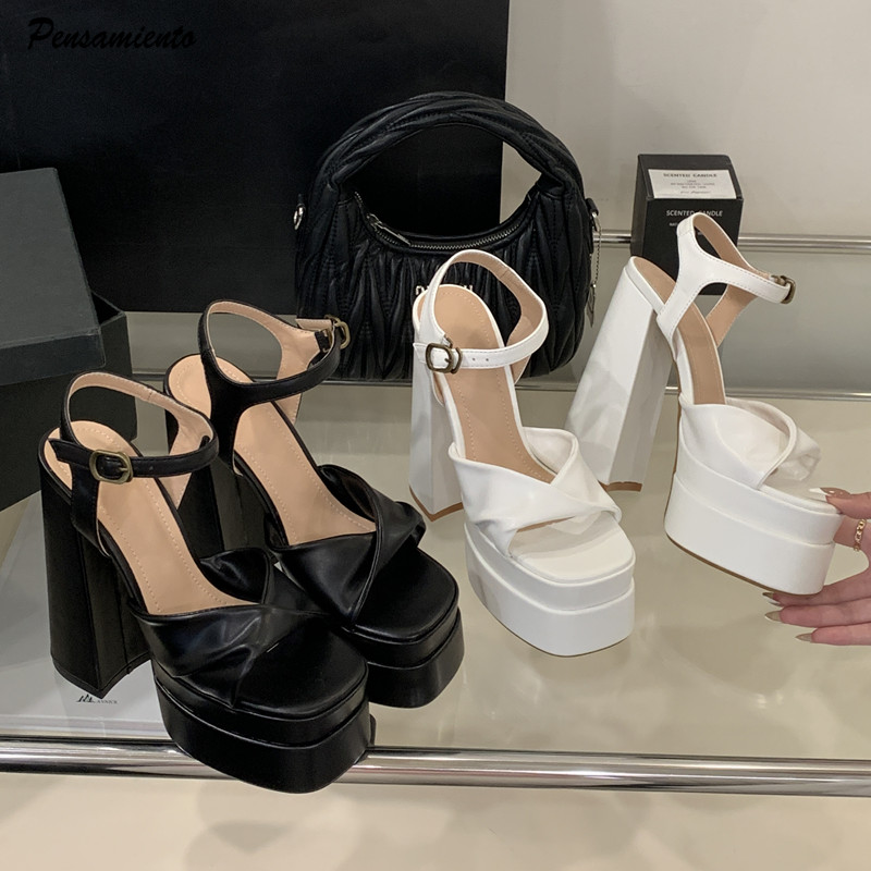 Platform Sneakers Chunky - 스타 스타일 패션 더블 플랫폼 웨지