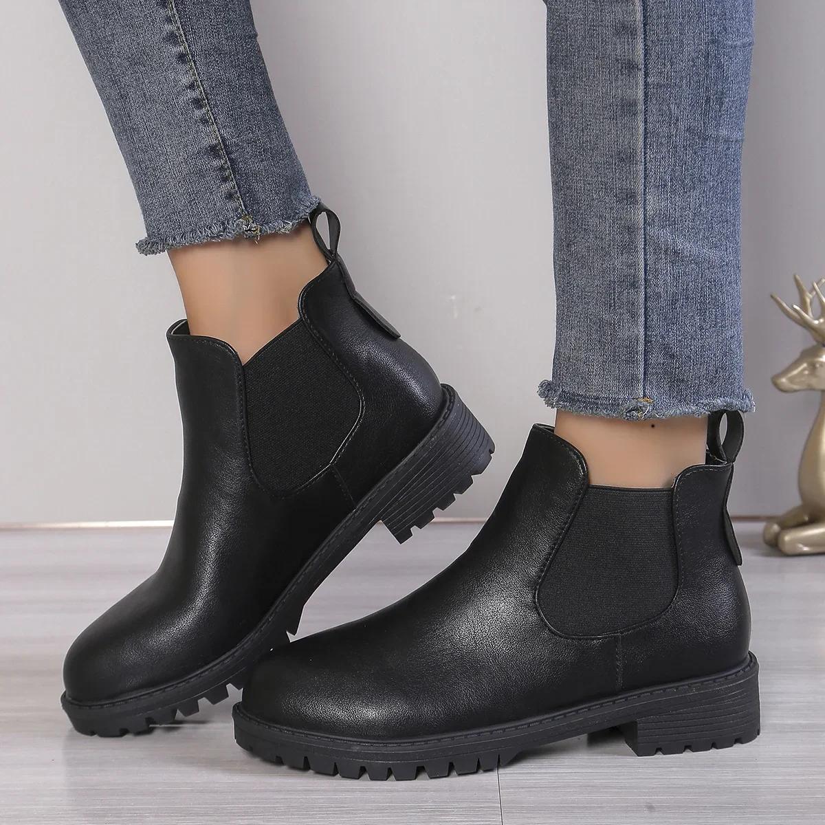 Women'S Shoes Chelsea - 여성 캐주얼 첼시 발목 부츠 라운드