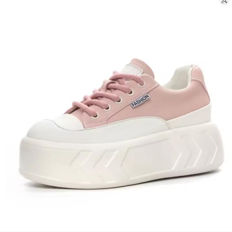Platform Sneakers Chunky - 8cm 마이크로화이버 가죽 봄 가을 신발