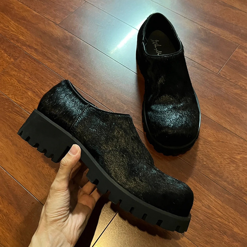 Women'S Shoes Paris - 파리 패션 빅 헤드 가죽 신발,