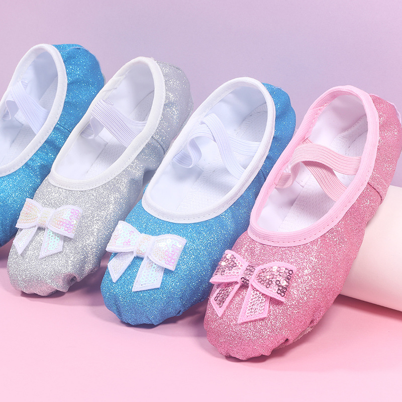 Women'S Xc Shoes - 여자를위한 반짝 이는 핑크 블루 Bowknot