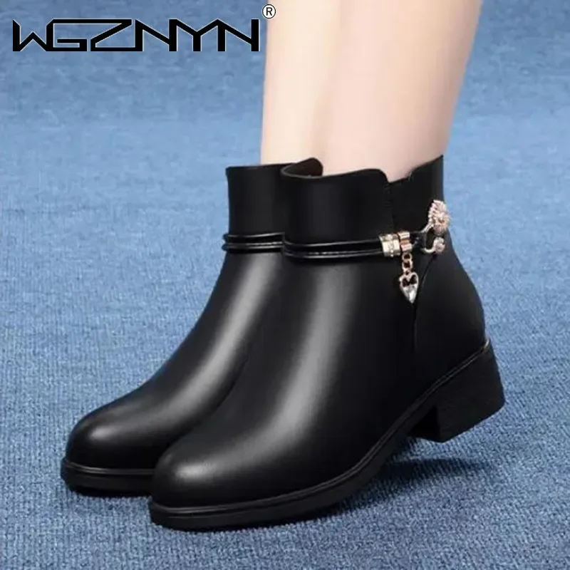 패션 부드러운 가죽 어머니 면화 가을 겨울 중간 발 뒤 - Women'S Shoes Chelsea 리뷰 및 가격