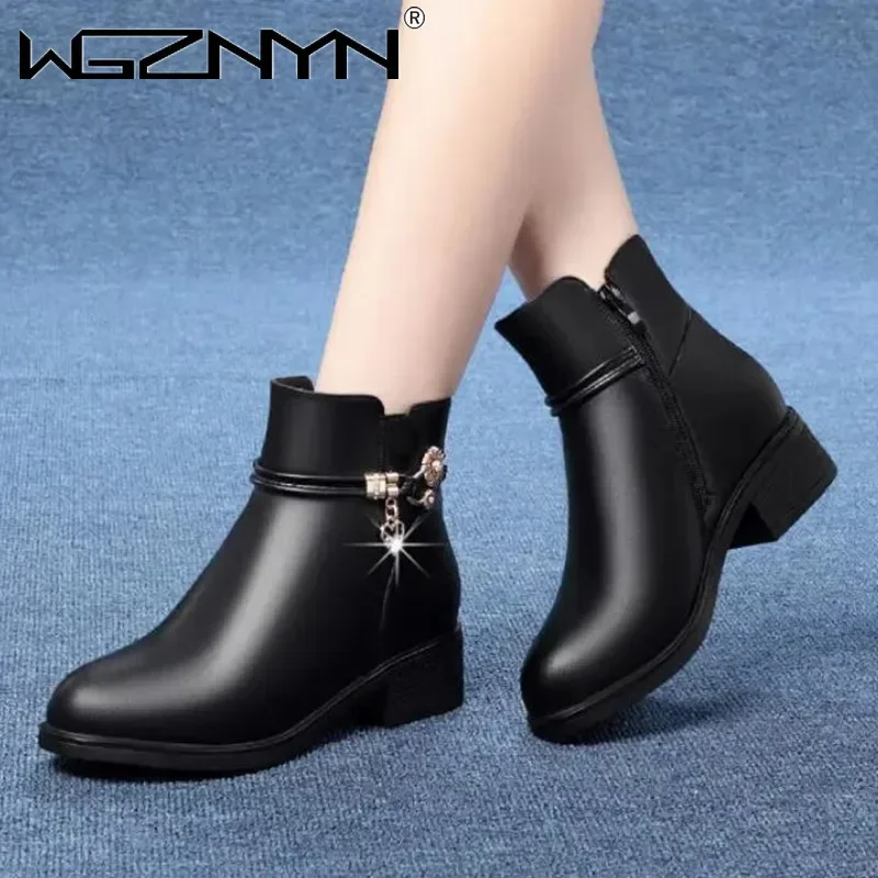 패션 부드러운 가죽 어머니 면화 가을 겨울 중간 발 뒤 - Women'S Shoes Chelsea 리뷰 및 가격