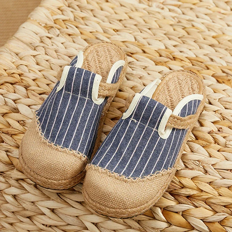 2025 여성 캐주얼 리넨 수제 자수 뮬 플랫 슬리퍼  - Women'S Shoes Vegan 리뷰 및 가격