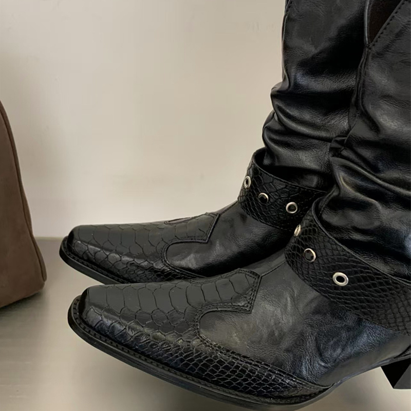 Eilyken 디자인 스타일 스플라이싱 스네이크 패턴  - Women'S Shoes Chelsea 리뷰 및 가격