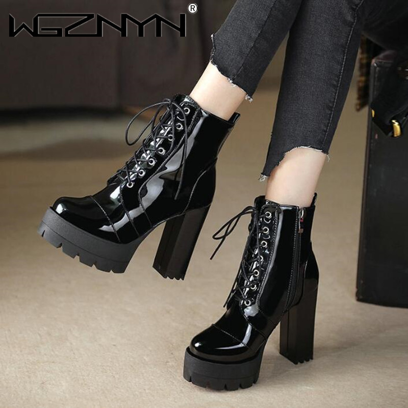 2025년형 두꺼운 굽의 여성용 에나멜 가죽 앵클 부츠 - Women'S Shoes Chelsea 리뷰 및 가격