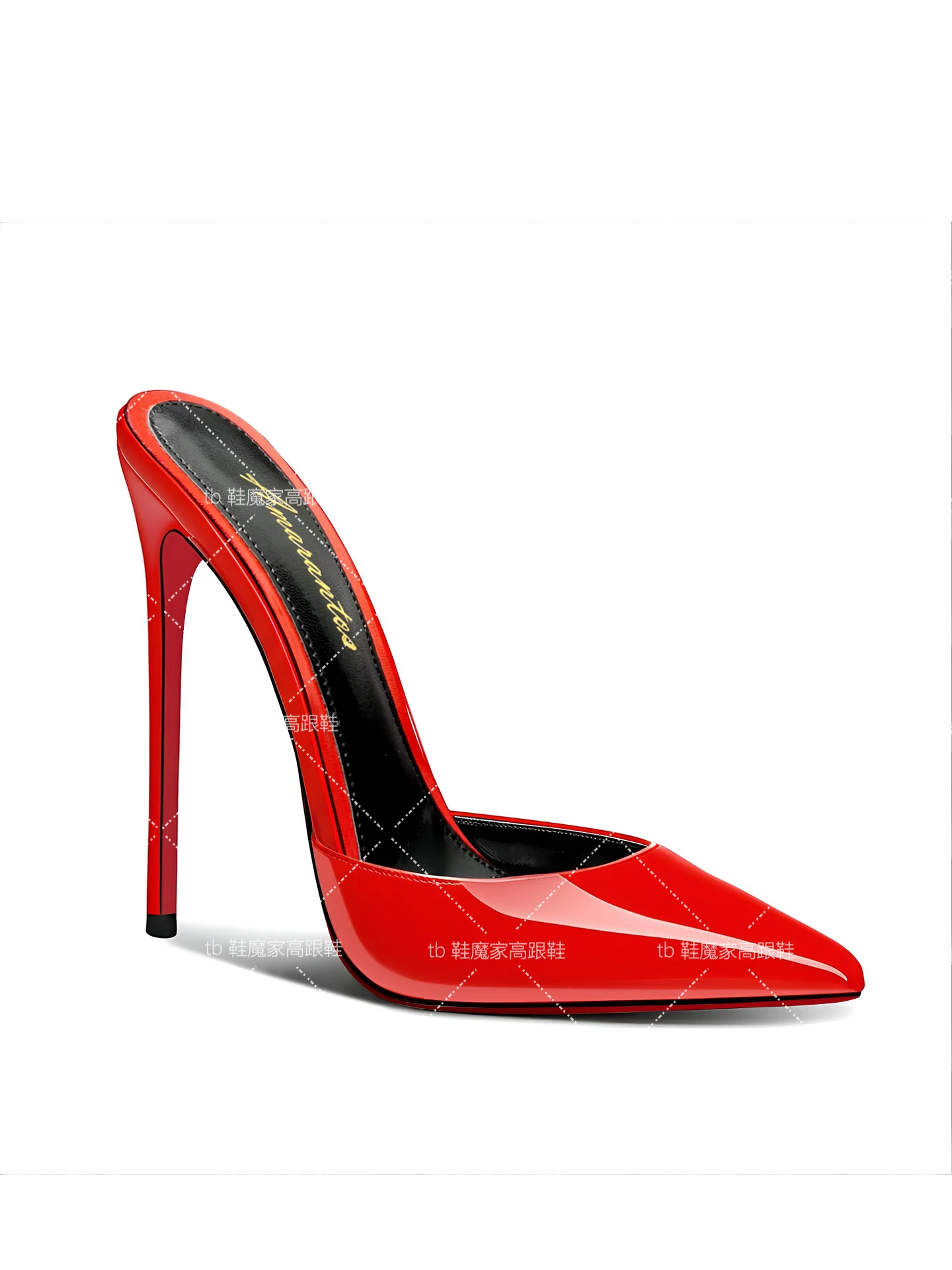 여성용 새 블랙 포인티드 토 샌들, V 버튼 하이힐,  - Patent Leather Pump 리뷰 및 가격
