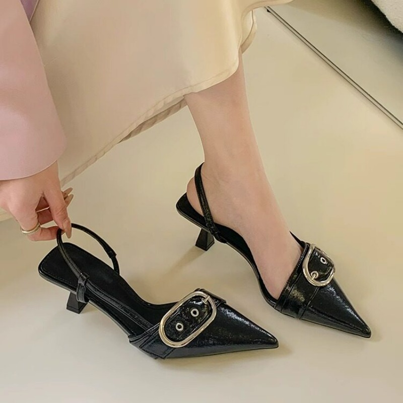 뉴 레트로 패션 섹시 디자이너 에나멜 가죽 포인티드 토 - Patent Leather Pump 리뷰 및 가격