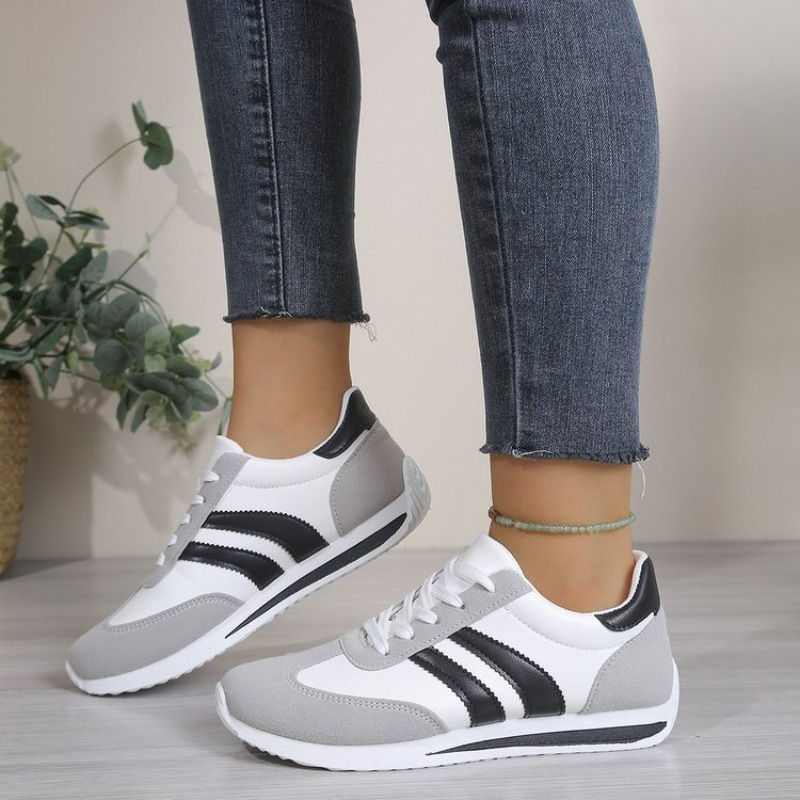 여성용 경량 편안한 레이스업 패션 화이트 스니커즈 캐주 - Women Shoes Store 리뷰 및 가격