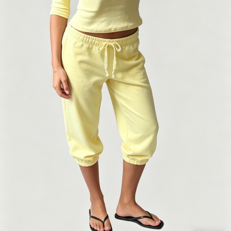 여성용 스웨트팬츠 카프리 팬츠 캐주얼 솔리드 엘라스틱  - Women Shoes Joggers 리뷰 및 가격