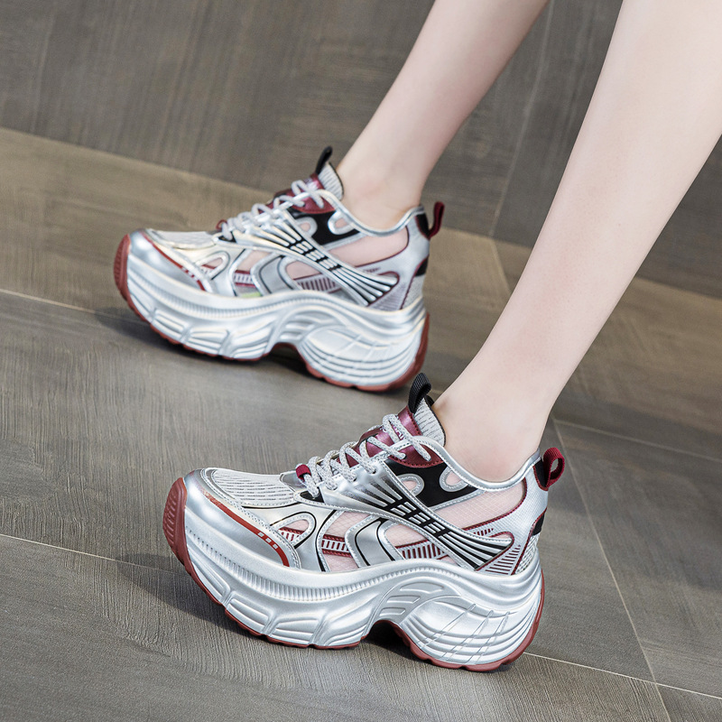 8cm 키높이 숨은 굽 플랫폼 스니커즈 여성 통기성 메 - Platform Sneakers Chunky 리뷰 및 가격
