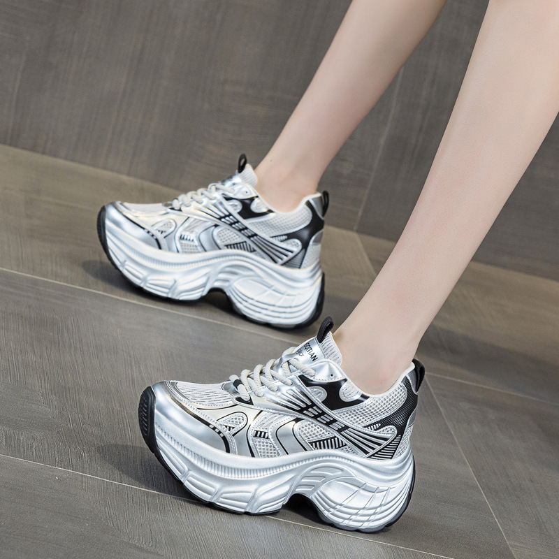 8cm 키높이 숨은 굽 플랫폼 스니커즈 여성 통기성 메 - Platform Sneakers Chunky 리뷰 및 가격