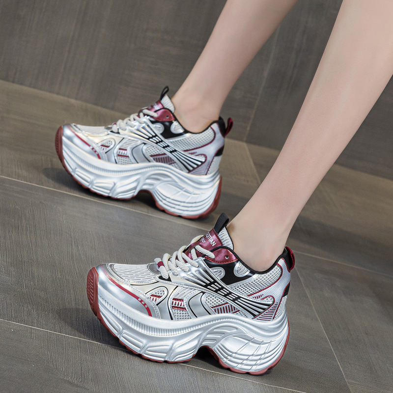 8cm 키높이 숨은 굽 플랫폼 스니커즈 여성 통기성 메 - Platform Sneakers Chunky 리뷰 및 가격