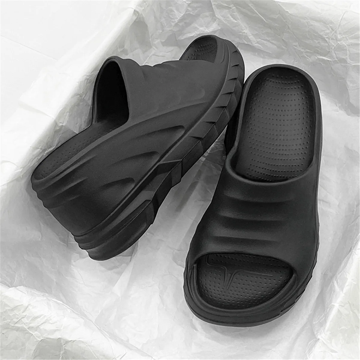 여성 패션 여름 8cm 솔리드 컬러 솔 웨지힐 플립플랍 - Women'S Shoes Water Resistant 리뷰 및 가격