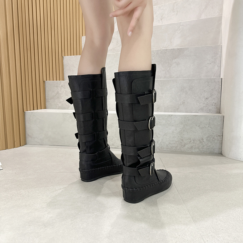 파리 레트로 패션 하이탑 슈즈 여성 스트릿 스타일 벨트 - Women'S Shoes Paris 리뷰 및 가격