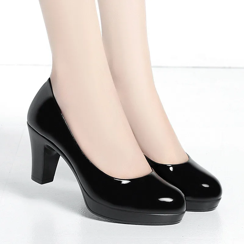 6cm 8cm 플러스 사이즈 34-42 우아한 에나멜  - Patent Leather Pump 리뷰 및 가격