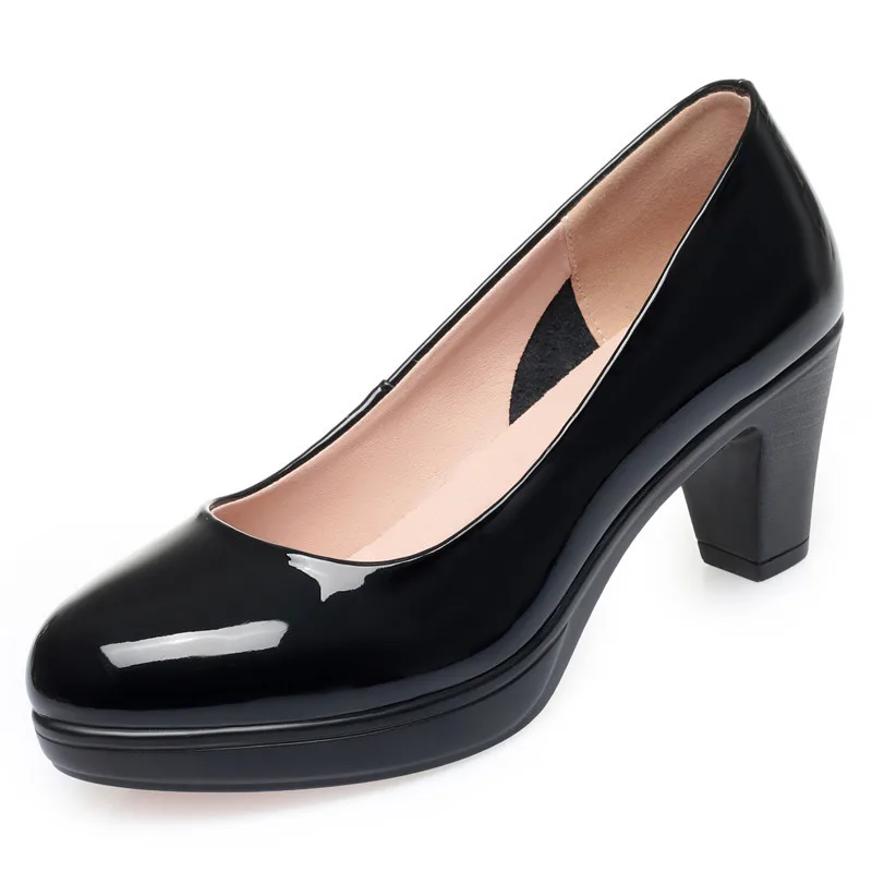 6cm 8cm 플러스 사이즈 34-42 우아한 에나멜  - Patent Leather Pump 리뷰 및 가격