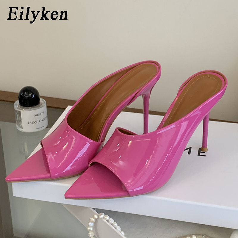 Eilyken 패션 뾰족한 발가락 여성 슬리퍼 섹시한  - Patent Leather Pump 리뷰 및 가격