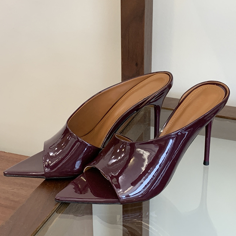 Eilyken 패션 뾰족한 발가락 여성 슬리퍼 섹시한  - Patent Leather Pump 리뷰 및 가격