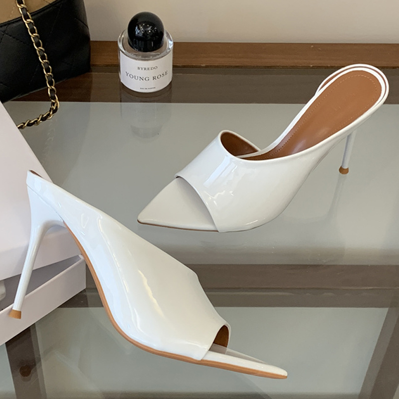 Eilyken 패션 뾰족한 발가락 여성 슬리퍼 섹시한  - Patent Leather Pump 리뷰 및 가격