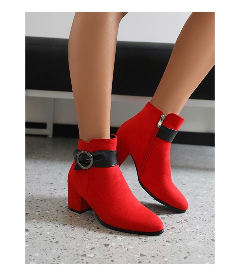 봄 가을 겨울 인조 스웨이드 플록 앵클 부츠 여성 패션 - Women'S Shoes Paris 리뷰 및 가격