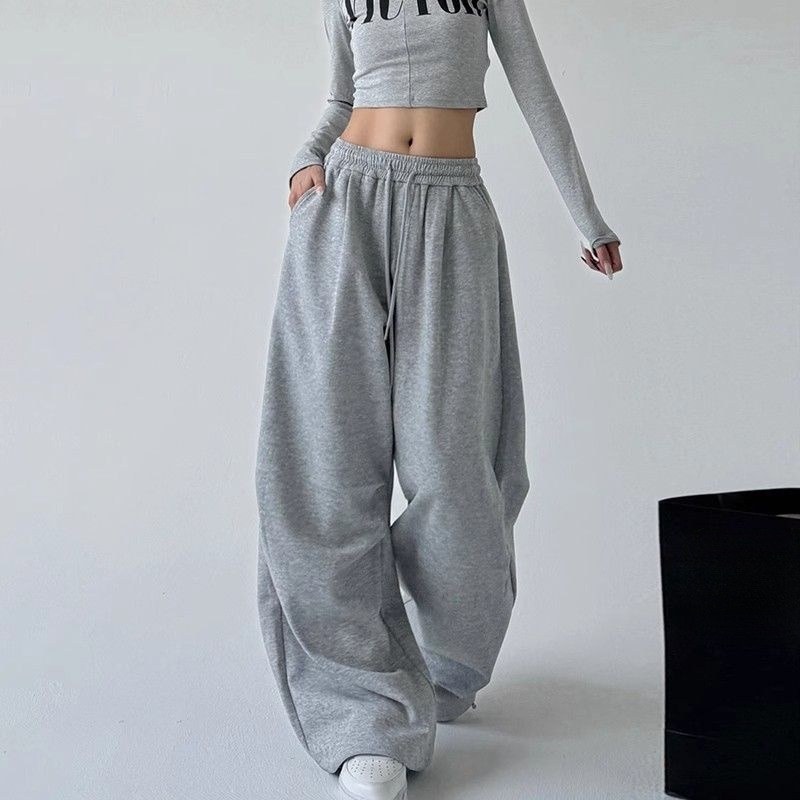 여성용 드로스트링 와이드 레그 스웨트팬츠 신축성 있는  - Women Shoes Joggers 리뷰 및 가격