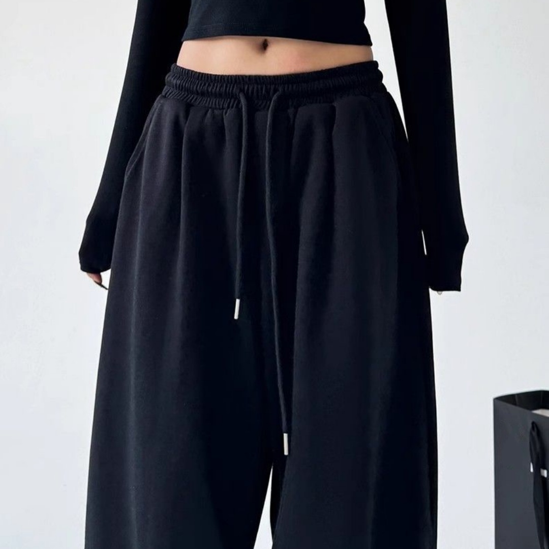 여성용 드로스트링 와이드 레그 스웨트팬츠 신축성 있는  - Women Shoes Joggers 리뷰 및 가격