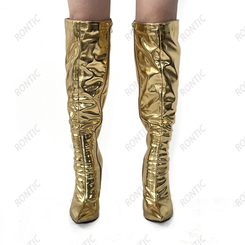 Rontic 수공 여성용 겨울 무릎 부츠, 사이드 지퍼 - Zip Up Boots Short 리뷰 및 가격