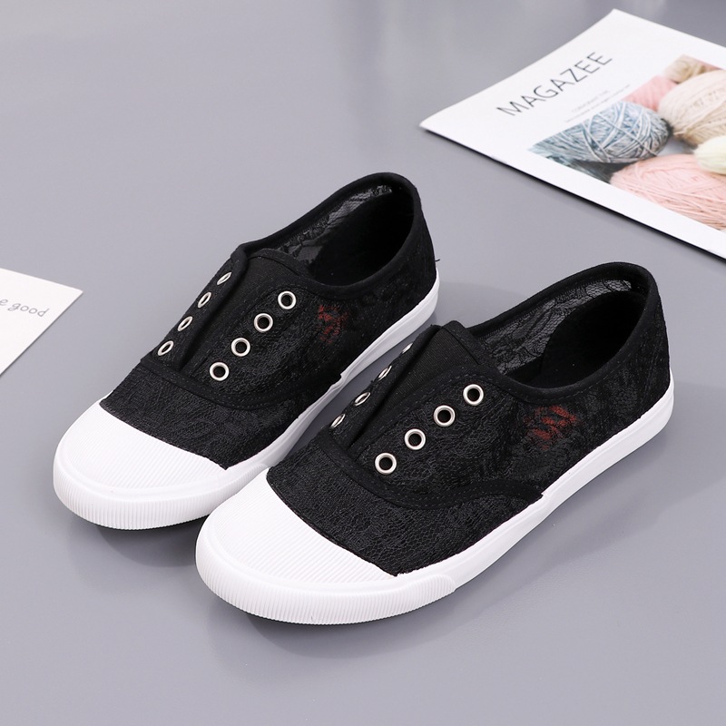 패션 레이스 화이트 캔버스 신발 여성 여름 플랫 속이  - Women Shoes Store 리뷰 및 가격
