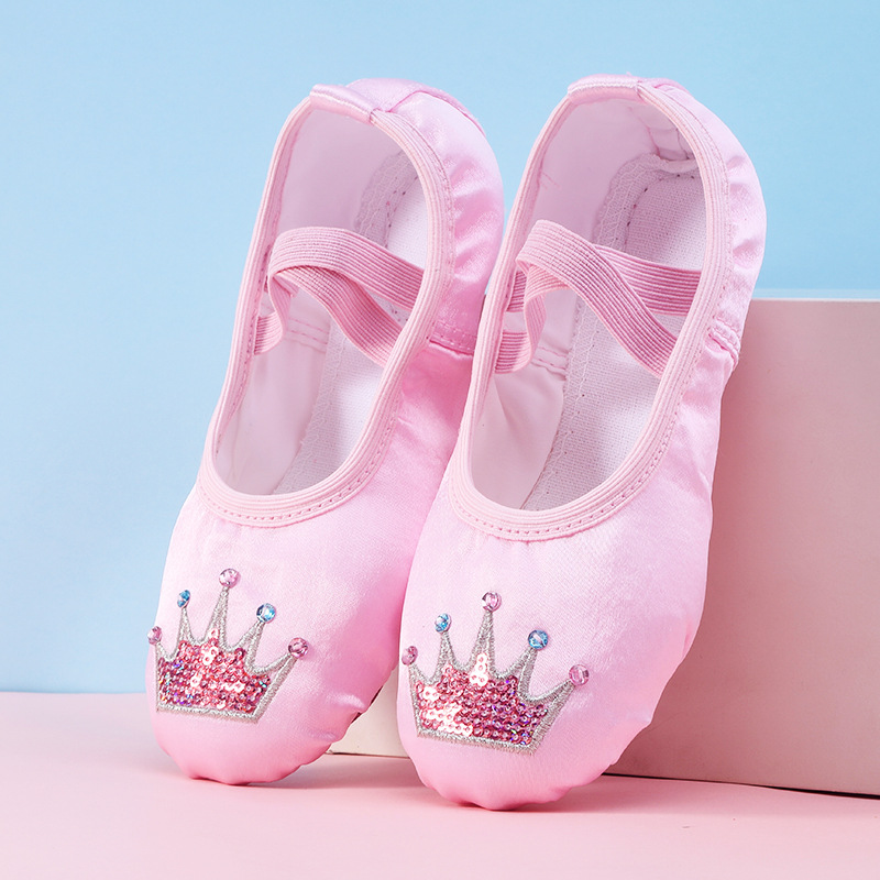 어린이 댄스 신발 부드러운 단독 연습 고양이 발톱 새틴 - Women'S Xc Shoes 리뷰 및 가격