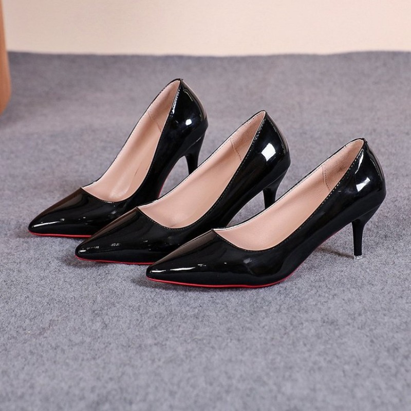 섹시한 포인티드 토 에나멜 가죽 하이힐, 여성스러운 분 - Patent Leather Pump 리뷰 및 가격