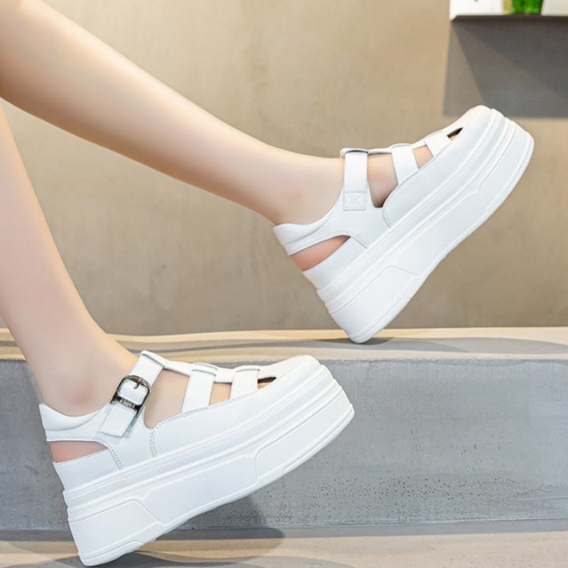 8.5cm 속이 빈 풀 소가죽 여성 여름 신발 플랫폼  - Women Shoes Sneakers 리뷰 및 가격