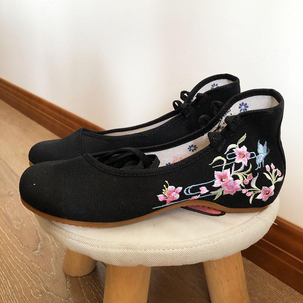 Veowalk 발목 스트랩 여성 캔버스 수 놓은 발레  - Women'S Shoes Vegan 리뷰 및 가격