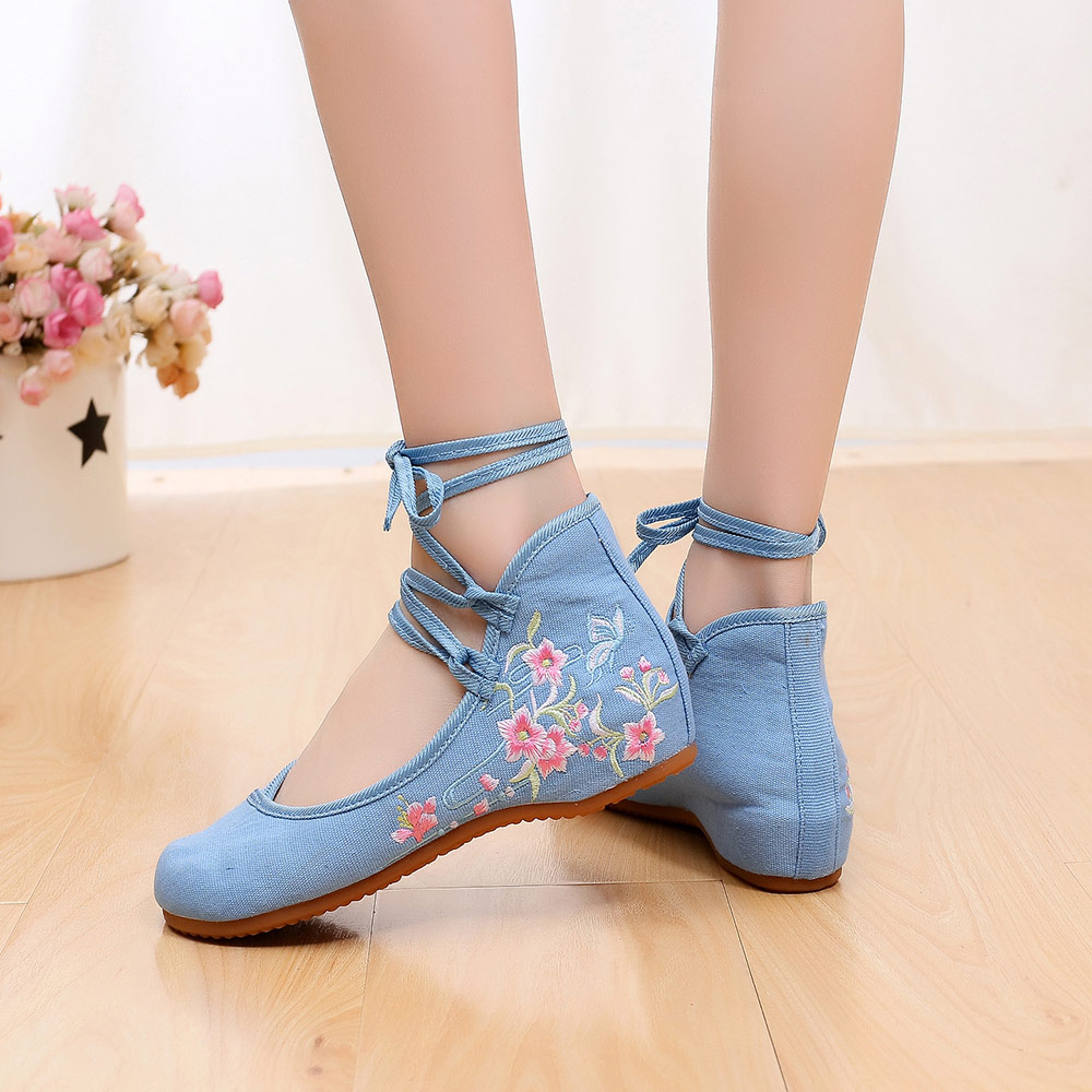 Veowalk 발목 스트랩 여성 캔버스 수 놓은 발레  - Women'S Shoes Vegan 리뷰 및 가격